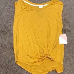 Yellow Tank Top W/ Knot